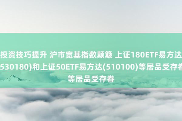 投资技巧提升 沪市宽基指数颠簸 上证180ETF易方达(530180)和上证50ETF易方达(510100)等居品受存眷