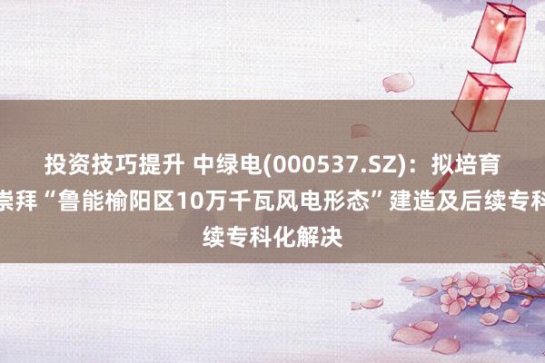 投资技巧提升 中绿电(000537.SZ)：拟培育子公司崇拜“鲁能榆阳区10万千瓦风电形态”建造及后续专科化解决