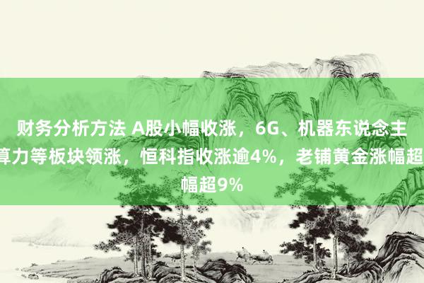 财务分析方法 A股小幅收涨，6G、机器东说念主、算力等板块领涨，恒科指收涨逾4%，老铺黄金涨幅超9%